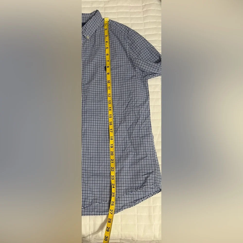 Ralph Lauren Shirt Kids Blue Plaid Button Up Classic Look Size XL 18/20